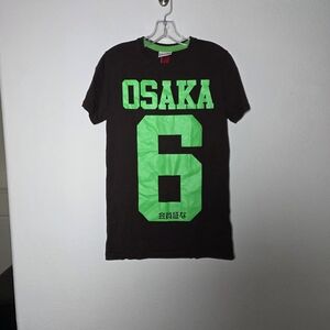 Superdry Osaka 6 Men's T-Shirt - Black and Neon Green